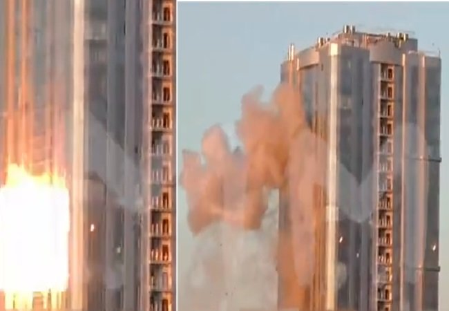 रूस की 38 मंजिला इमारत से टकराया यूक्रेनी ड्रोन, उठी आग की लपटें