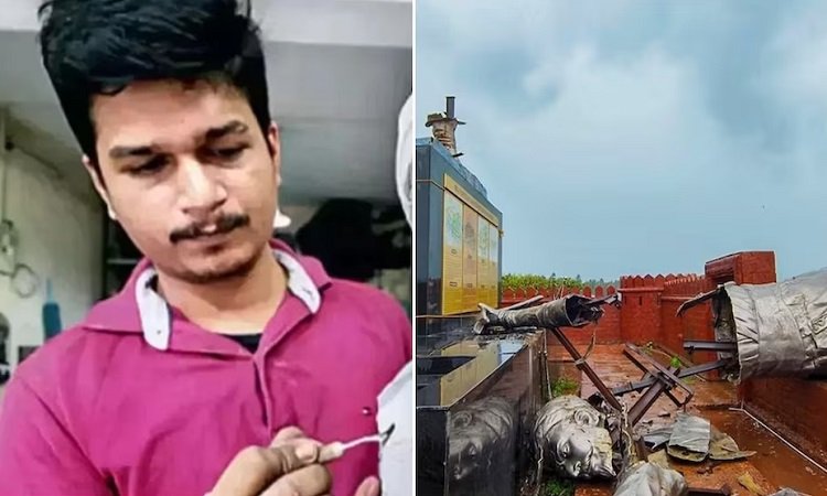 Wछत्रपति शिवाजी महाराज की प्रतिमा बनाने वाले मूर्तिकार जयदीप आप्टे गिरफ्तार