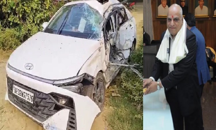 Wयूपी विधानसभा के विशेष सचिव की सड़क हादसे में मौत, बेटा गंभीर रूप से घायल