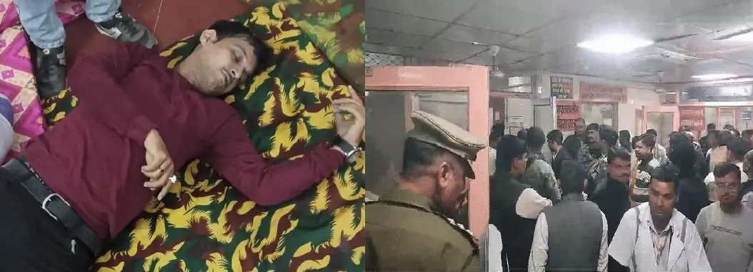 Wप्रदर्शन के दौरान कांग्रेस कार्यकर्ता की मौत, सिविल अस्पताल में जुटी भीड़
