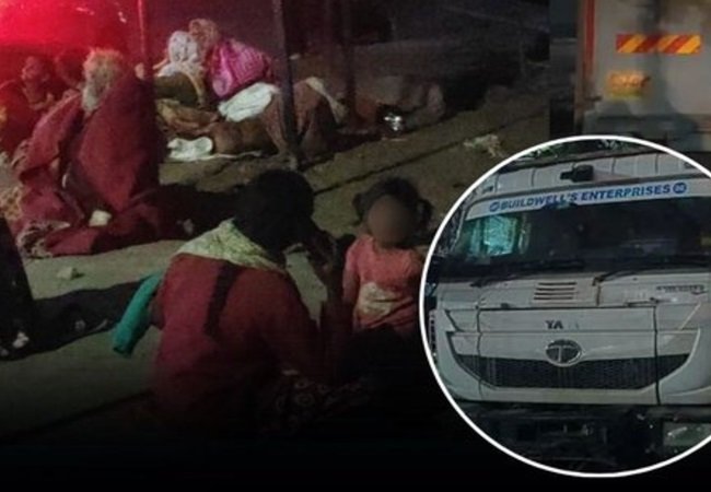 Wतेज रफ्तार ट्रक ने फुटपाथ पर सो रहे 9 लोगों को रौंदा, 2 बच्चों समेत 3 की मौत