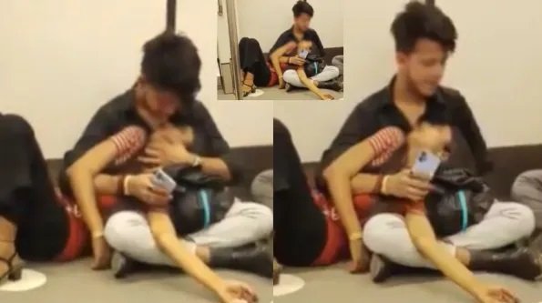 Wदिल्ली मेट्रो में कपल ने की ऐसी हरकत, शर्म से पानी-पानी हो गए यात्री