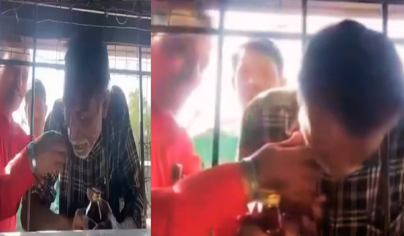 Wदारु के चक्कर में चचा ने ग्रिल में फंसा लिया सर, निकालने में छूटे पसीने, पकड़े रहे पौआ